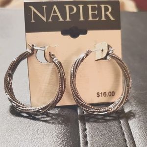 Pierced hoop earrings